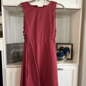 Women’s red tied dress